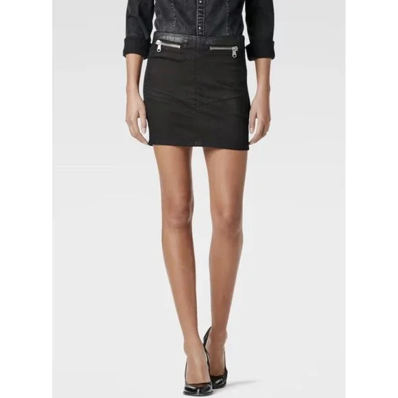 G-Star Cade Ultra High Slim Stretch Black Pull-on Mini Denim